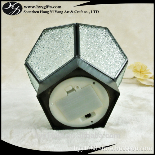 antique diamond shaped led candle with brass candle lamp